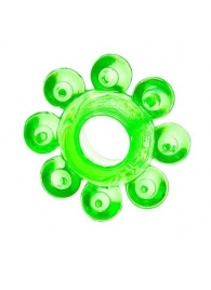 Зеленое эрекционное кольцо-цветок - Toyfa Basic - в Керчи купить с доставкой