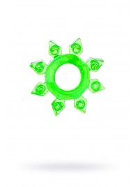 Зеленое эрекционное кольцо-звезда - Toyfa Basic - в Керчи купить с доставкой