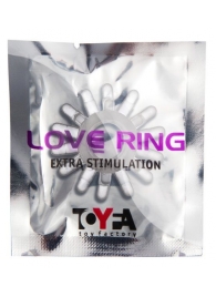 Прозрачное гелевое эрекционное кольцо с шипиками - Toyfa Basic - в Керчи купить с доставкой