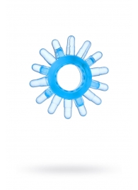 Голубая гелевая насадка с шипиками - Toyfa Basic - в Керчи купить с доставкой