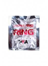 Прозрачное эрекционное кольцо с вибратором  и подхватом - Toyfa Basic - в Керчи купить с доставкой