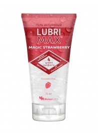 Интимный гель-смазка на водной основе Lubrimax Magic Strawberry - 75 мл. - ИнтелБИО - купить с доставкой в Керчи
