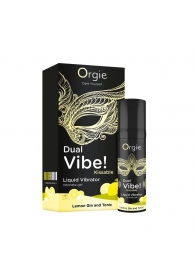 Съедобный жидкий вибратор Dual Vibe! со вкусом лимонного джина с тоником - 15 мл. - ORGIE - купить с доставкой в Керчи