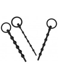 Набор из 3 черных силиконовых уретральных стимуляторов Training Set - Orion - купить с доставкой в Керчи