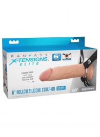 Полый страпон на ремнях 6’’ Hollow Silicone Strap-on - Pipedream - купить с доставкой в Керчи