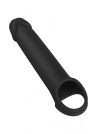 Черная насадка-удлинитель с вибрацией Vibrating Extender With Remote - Dream Toys - в Керчи купить с доставкой