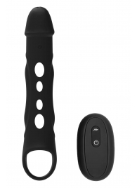 Черная насадка-удлинитель Vibrating Extender With Remote с вибрацией - Dream Toys - в Керчи купить с доставкой