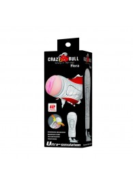 Мастурбатор-вагина Flora White с присоской и 12 режимами вибрации - Baile - в Керчи купить с доставкой