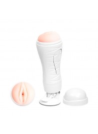 Мастурбатор-вагина Flora White с присоской и 12 режимами вибрации - Baile - в Керчи купить с доставкой