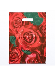 Пакет с цветочным принтом и вырубной ручкой (30х40 см) - Сима-Ленд - купить с доставкой в Керчи