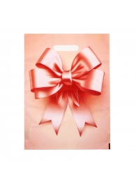 Пакет с принтом в виде банта с вырубной ручкой (30х40 см) - Сима-Ленд - купить с доставкой в Керчи