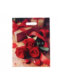 Пакет с принтом в виде роз (31х40 см) - Сима-Ленд - купить с доставкой в Керчи