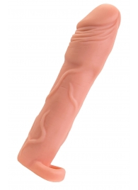 Телесная удлиняющая насадка с подхватом - 19 см. - ToyFa - в Керчи купить с доставкой