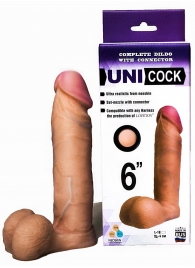 Насадка для страпона фаллической формы UNICOCK 6  - 18 см. - LOVETOY (А-Полимер) - купить с доставкой в Керчи