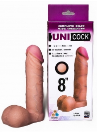 Фаллическая насадка для страпона UNICOCK 8  - 20 см. - LOVETOY (А-Полимер) - купить с доставкой в Керчи