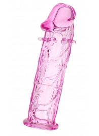 Розовая насадка фаллической формы - 12,5 см. - A-toys - в Керчи купить с доставкой