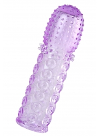 Фиолетовая рельефная насадка на пенис - 13,5 см. - A-toys - в Керчи купить с доставкой