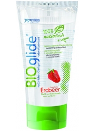 Гель-смазка на водной основе с ароматом клубники BioGlide - 80 мл. - Joy Division - купить с доставкой в Керчи
