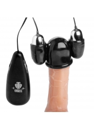 Черная стимулирующая насадка для головки полового члена Multi Speed Vibrating Penis Head Teaser - XR Brands - в Керчи купить с доставкой