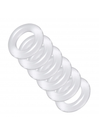 Комплект из 6 прозрачных эрекционных колец Ring Master Custom Ball Stretcher Kit - XR Brands - в Керчи купить с доставкой