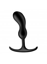 Черный массажер простаты с утяжелителями Premium Silicone Weighted Prostate Plug Medium - 16,3 см. - XR Brands - в Керчи купить с доставкой