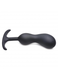 Черный массажер простаты с утяжелителями Premium Silicone Weighted Prostate Plug Large - 18,8 см. - XR Brands - в Керчи купить с доставкой