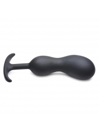 Черный массажер простаты с утяжелителями Premium Silicone Weighted Prostate Plug XL - 20,8 см. - XR Brands - в Керчи купить с доставкой