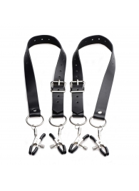 Ремни с зажимами для половых губ Spread Labia Spreader Straps with Clamps - XR Brands - купить с доставкой в Керчи
