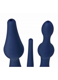 Набор из 3 универсальных насадок для анального душа Universal 3 Piece Silicone Enema Attachment Set - XR Brands - купить с доставкой в Керчи