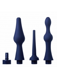 Набор из 3 универсальных насадок для анального душа Universal 3 Piece Silicone Enema Attachment Set - XR Brands - купить с доставкой в Керчи