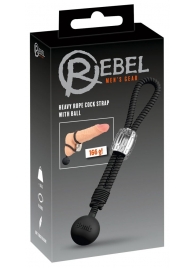 Черное эрекционное лассо с шариком-утяжелителем Heavy Rope - Orion - в Керчи купить с доставкой