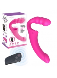Розовый безремневой страпон Straples Strap-On Dildo - Erokay - купить с доставкой в Керчи