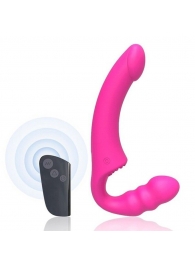 Розовый безремневой страпон Straples Strap-On Dildo - Erokay - купить с доставкой в Керчи