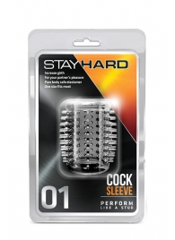 Прозрачная насадка с шипами STAY HARD COCK SLEEVE 01 CLEAR - Blush Novelties - в Керчи купить с доставкой