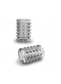 Прозрачная насадка на пенис с шишечками STAY HARD COCK SLEEVE 02 CLEAR - Blush Novelties - в Керчи купить с доставкой