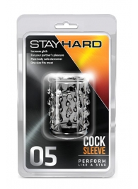 Прозрачная насадка с капельками STAY HARD COCK SLEEVE 05 CLEAR - Blush Novelties - в Керчи купить с доставкой