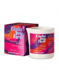 Массажная свеча Light My Fire Coconut с ароматом кокоса - 65 гр. - Love to Love - купить с доставкой в Керчи