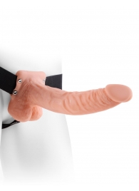 Полый страпон телесного цвета Hollow Strap-On with Balls - 24 см. - Pipedream - купить с доставкой в Керчи
