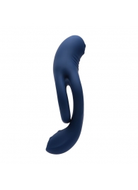 Синее эрекционное виброкольцо с двойным подхватом мошонки Ring Around The Rosy - Zero Tolerance - в Керчи купить с доставкой