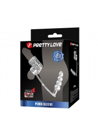 Прозрачная насадка на пенис и мошонку с анальным стимулятором Rilley - Baile - в Керчи купить с доставкой