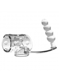 Прозрачная насадка на пенис и мошонку с анальным стимулятором Rilley - Baile - в Керчи купить с доставкой