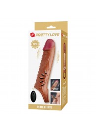 Коричневая вибронасадка с подхватом мошонки и пультом ДУ - Baile - в Керчи купить с доставкой