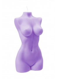 Фиолетовая интерьерная свеча в форме женского торса - 850 гр. - Pecado - купить с доставкой в Керчи