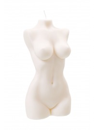Белая интерьерная свеча в форме женского торса - 850 гр. - Pecado - купить с доставкой в Керчи