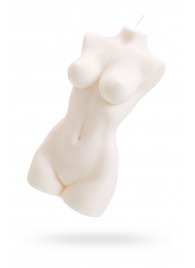 Белая интерьерная свеча в форме женского торса - 850 гр. - Pecado - купить с доставкой в Керчи