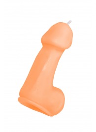 Оранжевая свеча в форме пениса - 47 гр. - Pecado - купить с доставкой в Керчи