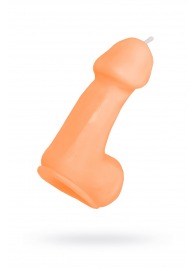 Оранжевая свеча в форме пениса - 47 гр. - Pecado - купить с доставкой в Керчи