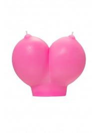 Розовая свеча «Сиськи» - 150 гр. - Pecado - купить с доставкой в Керчи