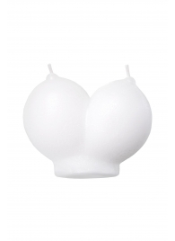 Белая сувенирная свеча «Сиськи» - Pecado - купить с доставкой в Керчи