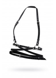 Черная кожаная портупея «Осанка» - Pecado - купить с доставкой в Керчи